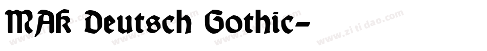 MAK Deutsch Gothic字体转换